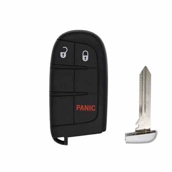 Keyless Factory KeylessFactory: Dodge / Jeep / Chrysler 3-Button Smart Key Shell w/ Emergency Key - SKS-CHY-1446-3