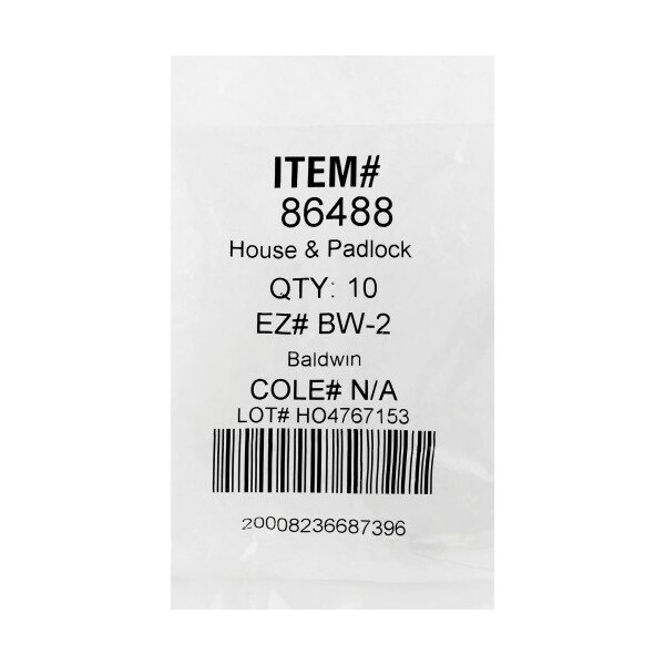 Hillman HILLMAN Traditional Key House/Office Key Blank BW2 Single For Baldwin Locks, PK10 - 86488