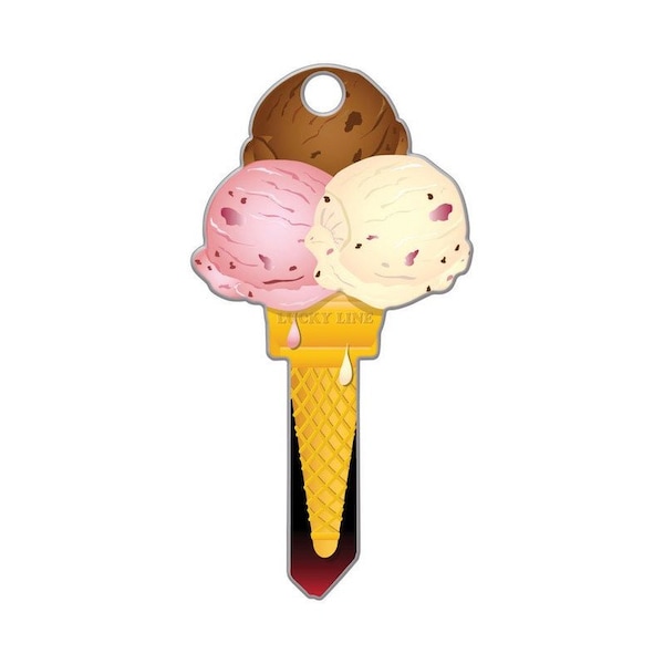 Key Shapes Lucky Line Key Shapes Ice Cream House Key Blank SC1 Single For Schlage - B111S