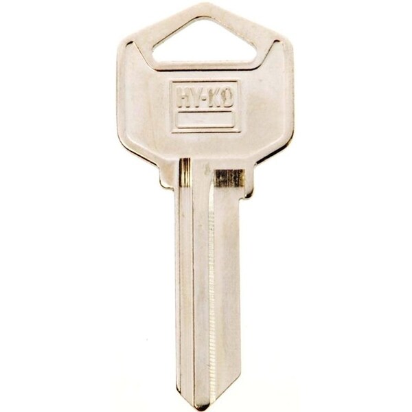 Hy-Ko Key Blank, Brass, Nickel, For: LSDA Cabinet, House Locks and Padlocks - 11010EZ1