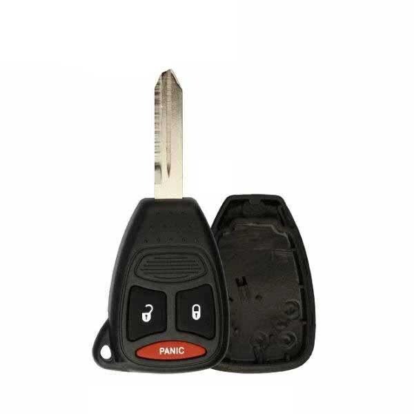 Keyless Factory UHShell: RUGGED 3 BUTTON REMOTE KEY SHELL FOR CHRYSLER JEEP DODGE KOBDT04A - BIG BUT - RHS-CHY-082