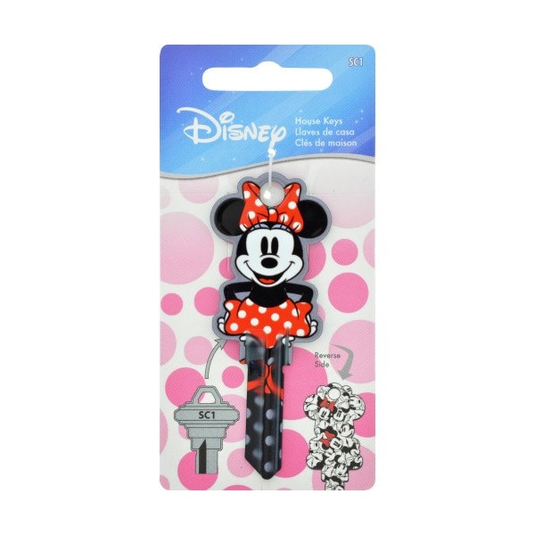 Hillman HILLMAN Disney Minnie Mouse House/Padlock Universal Key Blank SC1 Double, PK5 - 88796