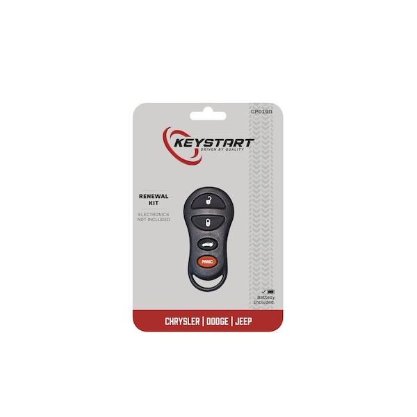 Keystart Replacement Key Renewal KitAdvanced Remote Automotive CP019 Double For Mopar Black - 9977304