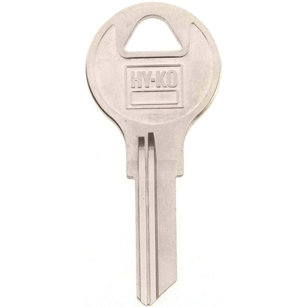 Hy-Ko Key Blank, Brass, Nickel, For: Chicago Cabinet, House Locks and Padlocks - 11010AP1