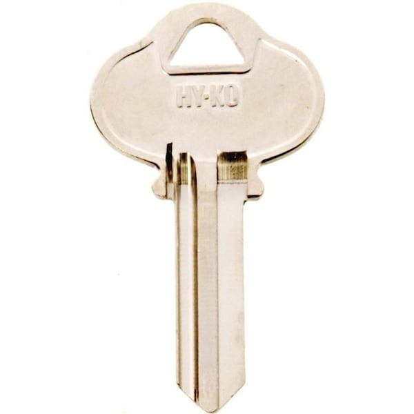 Hy-Ko Key Blank, Brass, Nickel, For: Sargent Cabinet, House Locks and Padlocks - 11010S4