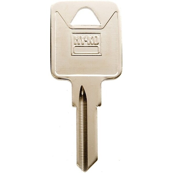 Hy-Ko Key Blank, Brass, Nickel, For: Trimark Cabinet, House Locks and Padlocks - 11010TM10