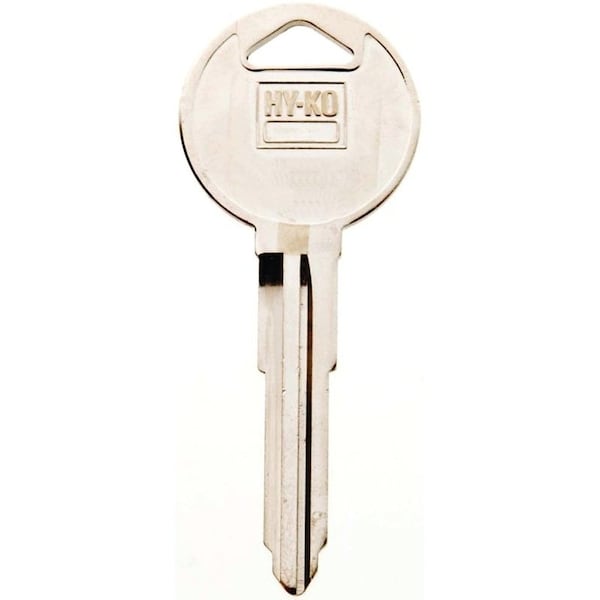 Hy-Ko Automotive Key Blank, Brass, Nickel, For: Mazda Vehicle Locks - 11010MZ17
