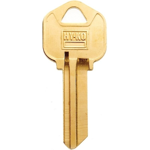 Hy-Ko Key Blank, Brass, For: Kwikset Cabinet, House Locks and Padlocks - 21200KW1BR