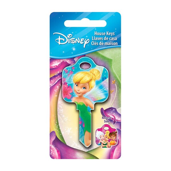 Hillman HILLMAN Disney Tinkerbell Fairy and Friends House Key Blank 68 SC1 Single For Schlage Locks - 87658