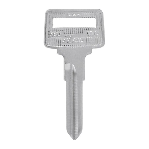 Homecare Products Automotive Blank VL6 Double Sided Universal Key for Volvo - Silver, 10PK - HO3325713