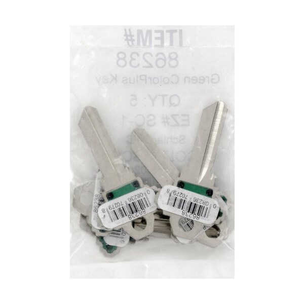Hillman HILLMAN ColorPlus House/Office Key Blank Single, PK5 - 86238