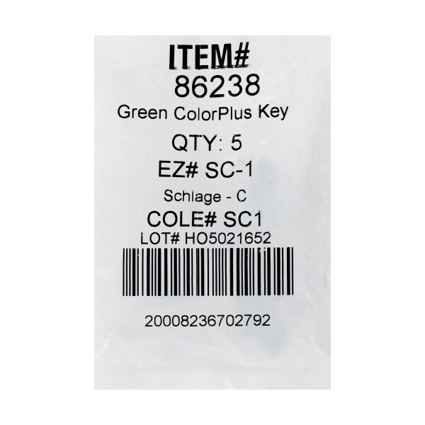 Hillman HILLMAN ColorPlus House/Office Key Blank Single, PK5 - 86238