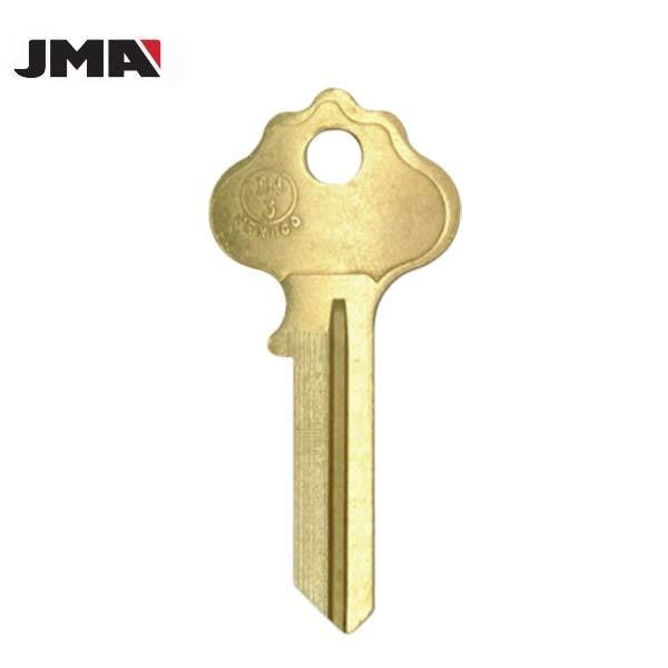 Jma JMA: IN3 / IN36 Ilco 5-Wafer Cabinet Key - Brass - JMA-ILC-4DE