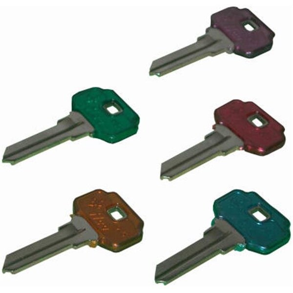 Dormakaba Kaba DE6-PC-ASSTD Jewel Adams Rite Key; Nickel Plated Brass; Pack of 5 - 768515