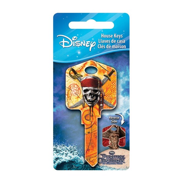 Hillman HILLMAN Disney Skull And Swords House Key Blank 66/97 KW1/KW10 Single For Kwikset and Titan Locks - 87639