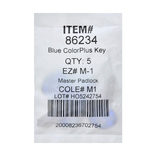 Hillman HILLMAN ColorPlus Traditional Key Padlock Key Blank Single, PK5 - 86234