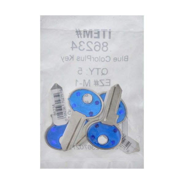 Hillman HILLMAN ColorPlus Traditional Key Padlock Key Blank Single, PK5 - 86234