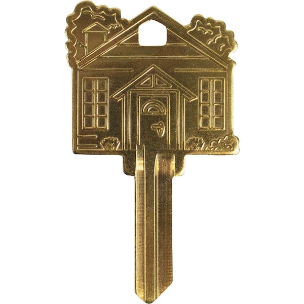 Lucky Line Brass Home Key Shapes Decorative House Key - SC1 ADA Friendly - B405S