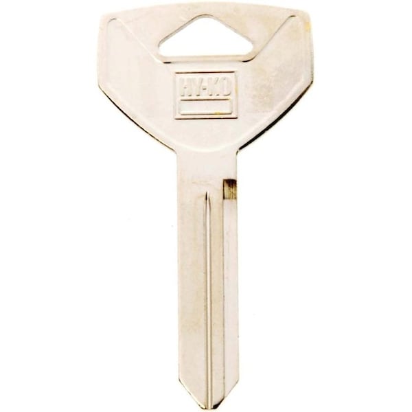 Hy-Ko Key Blank, Brass, Nickel, For Chrysler Vehicle Locks - 11010Y154