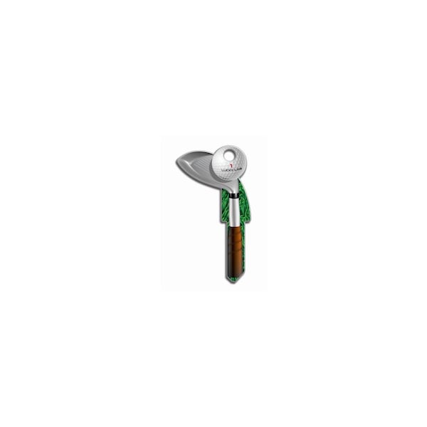 Lucky Line Key Shapes Series Key Blank, Brass, Enamel, For: Kwikset Locks - B119K