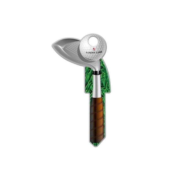 Lucky Line Key Shapes Series Key Blank, Brass, Enamel, For: Kwikset Locks - B119K