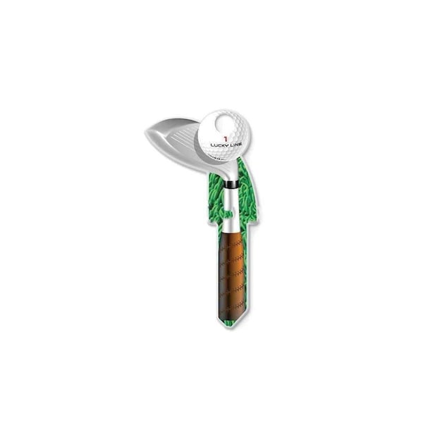 Lucky Line Key Shapes Series Key Blank, Brass, Enamel, For: Kwikset Locks - B119K