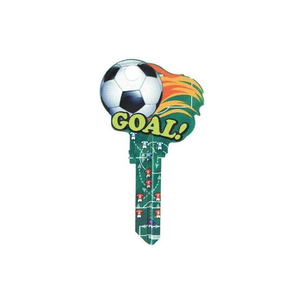 Lucky Line Key Blank, Brass, Painted, For: Kwikset KW1, Titan KW10 Keyways - B135K