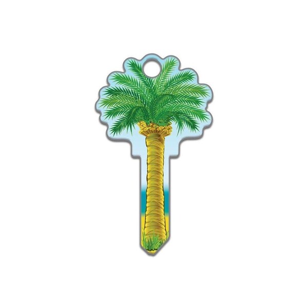 Lucky Line Key Shapes Series Key Blank, Brass, Enamel, For: Kwikset Locks - B112K