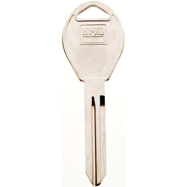 Hy-Ko Automotive Key Blank, Brass, Nickel, For: Nissan Vehicle Locks - 11010DA34