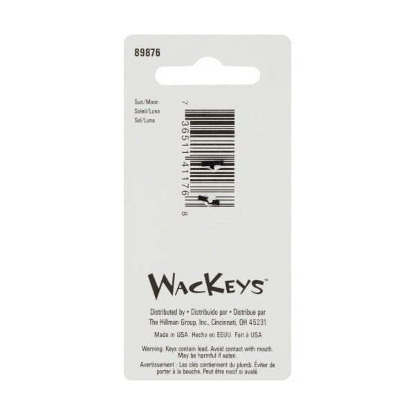 Hillman HILLMAN Wackey Sun & Moon House/Office Universal Key Blank KW1 Single - 89054