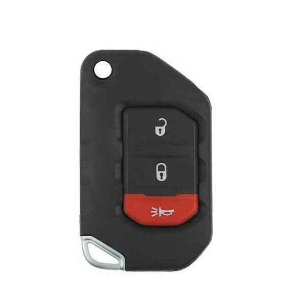 Keyless Factory KeylessFactory: 2018-2020 Jeep Wrangler / 3-Button Flip Key / PN: 68416782AA / OHT1130261 - RFK-WRNG-3
