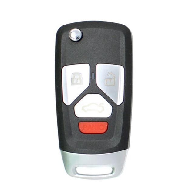 Keydiy KEYDIY Universal Remote Flip Key Blank w/ Integrated Chip - Audi Style (KD-NB27-3-1) - KD-NB27-3-1