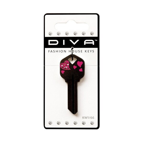 Hillman HILLMAN DIVA Hearts House/Office Universal Key Blank KW1 Single - 87039