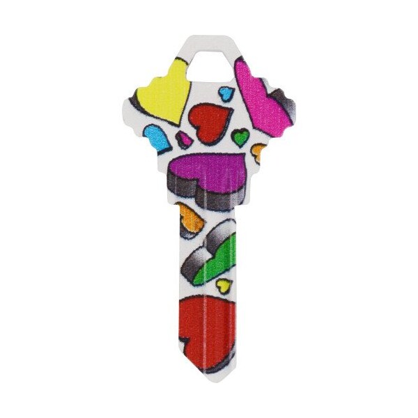 Hillman HILLMAN Wackey Hearts House/Office Universal Key Blank SC1 Single, PK6 - 89916
