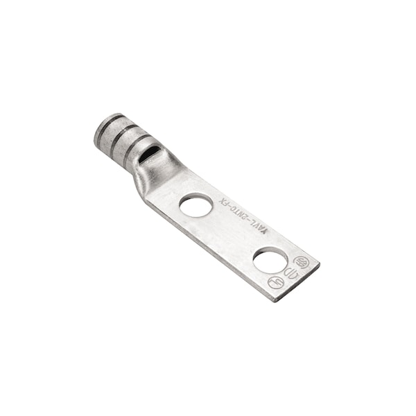Conector flexible estándar de Burndy 2H, BRL, 500 MCM 3/8" de tornillo 1" de centro, marca de inspección WIND PNK ROHS - YA38L2TC38FX.