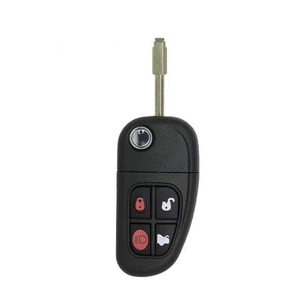 Keyless Factory KeylessFactory: 2001-2008 Jaguar / 4-Button Flip-Key Shell / NHVWB1U241 - RHS-JAG-1593