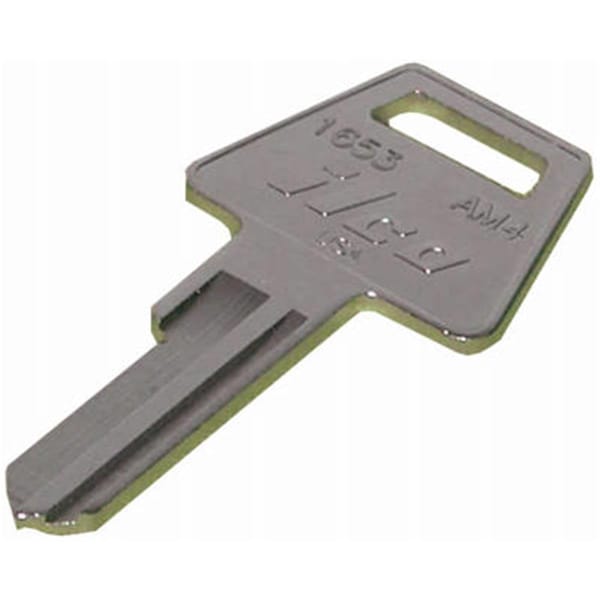 Dormakaba AM4 Nickel Plated Brass American Lock Key Blank, 10PK - 761307