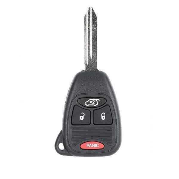 Keyless Factory KeylessFactory: Chrysler / Jeep / Dodge 2004 - 2016 / 4-Button Remote Head Key Shell / OHT692427AA - RHS-CHY-1364
