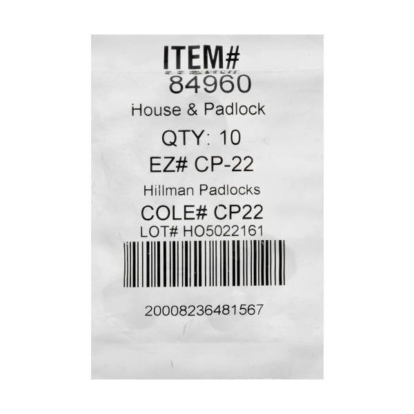 Hillman HILLMAN Traditional Key House/Office Universal Key Blank Single For Ace Padlocks (88/25 Key), PK10 - 84960