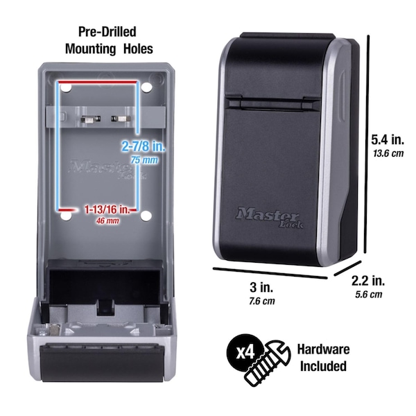 Master Lock Master Lock 5.2 in. H X 3 in. W X 2 in. L Metal 4-Dial Combination Lock Box - 5481D