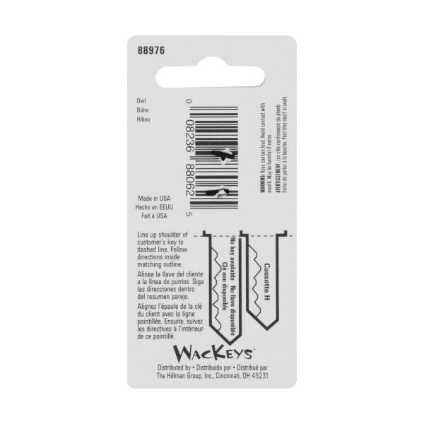 Hillman HILLMAN Wackey Owl House/Office Universal Key Blank SC1 Single - 88976