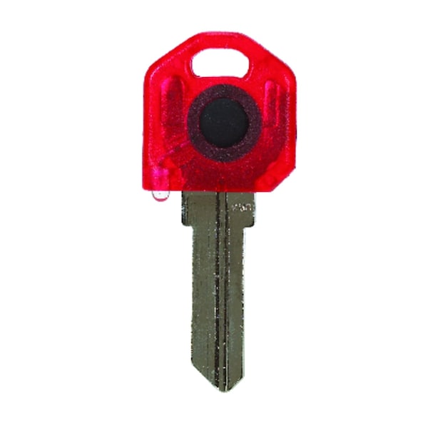 Keylights Giant Concepts LLC Keylights House Key Blank w/Flashlight Single For Kwikset KW1/Weiser WR3 and WR5 - KW1RED