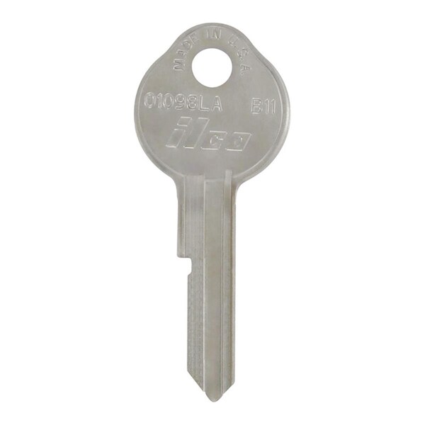Hillman Automotive Universal Key Blank for B11 Single Sided for GM - Case of 10; Silver - 5965355