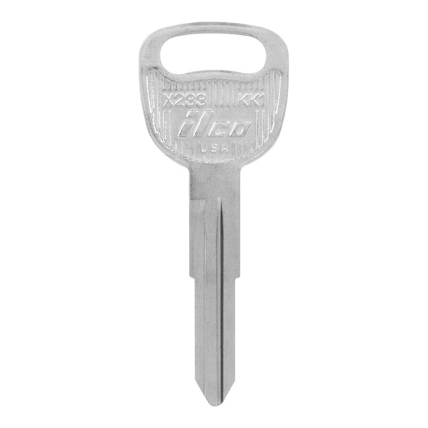 Hillman Automotive Universal Key Blank for KK1 Double Sided for Kia - Case of 10; Silver - 5965736