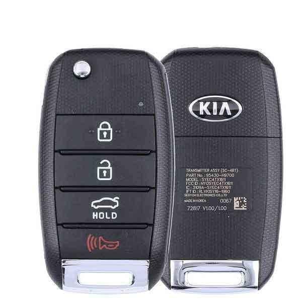 Oem OEM: REF:  2018-2019 Kia Rio / 4-Button Flip Key / PN: 95430-H9700 / NYOSYEC4TX1611 (433 Mhz) - RFK-KIA9700-RFB