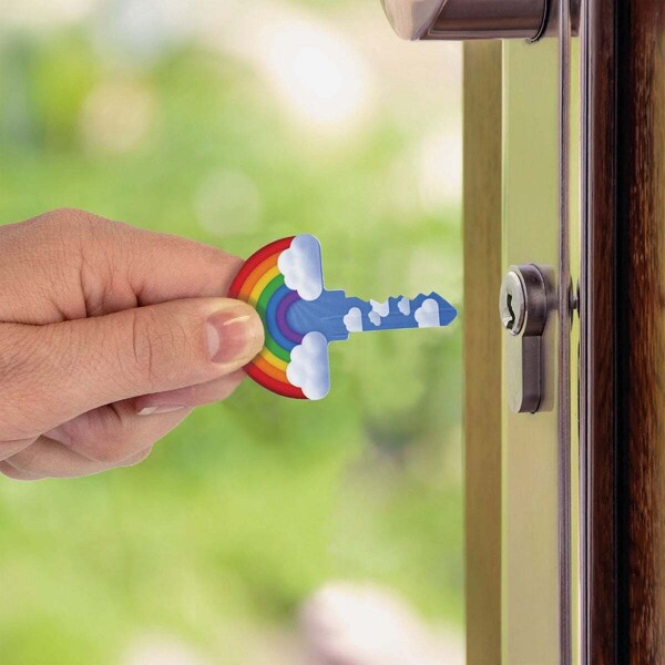 Lucky Line Rainbow Key Shapes Decorative House Key - KW1 - B148K