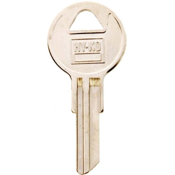Hy-Ko Key Blank, Brass, Nickel, For: Slaymaker Cabinet, House Locks and Padlocks - 11010SL1