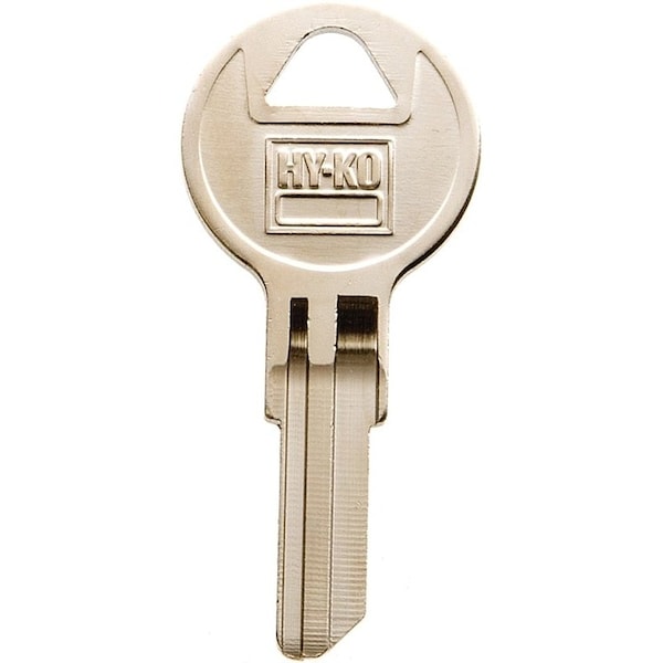 Hy-Ko Key Blank, Brass, Nickel, For: Chicago Cabinet, House Locks and Padlocks - 11010CG27
