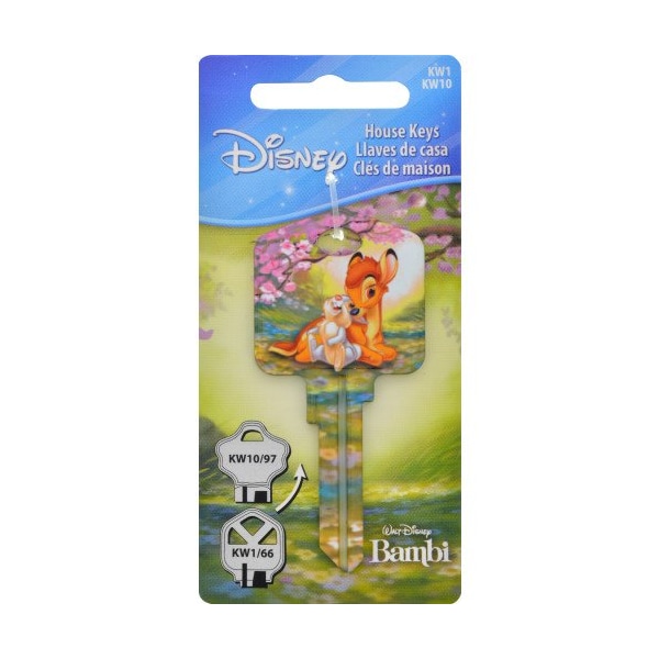 Hillman HILLMAN Disney Bambi and Thumper House Key Blank 66/97 KW1/KW10 Single For Kwikset and Titan Locks - 87642