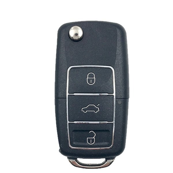 Keydiy KEYDIY: Remote Flip Key Blank - VW Style 3B (B01-3 Luxury Black) - KD-B01-3-BLACK